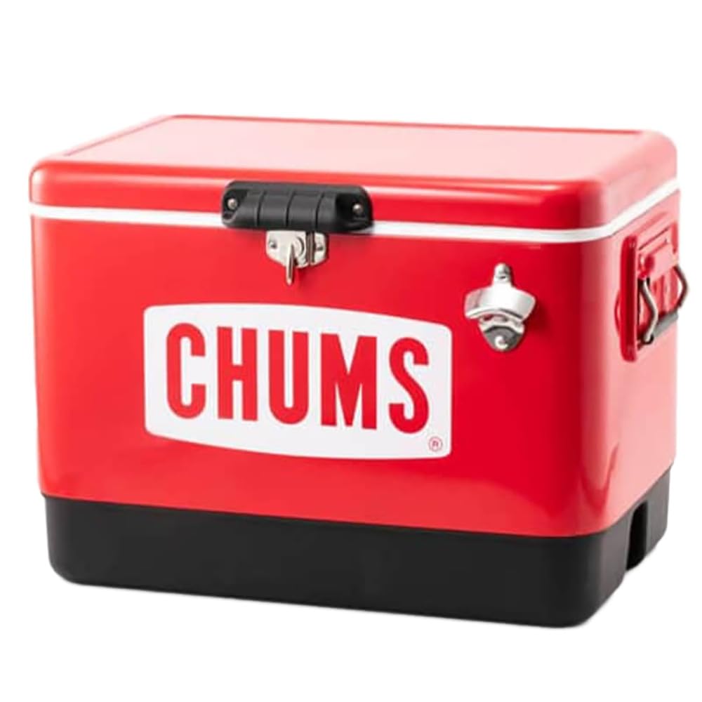 CHUMS - CHUMS チャムスス チールクーラーボックス 54L レッド Amazon | チャムス (CHUMS) スチールクーラーボックス レッド